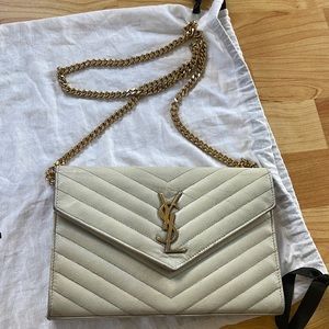 COPY - YSL | Large Monogram Quilted Leather Wallet on a Chain | Yves Saint Laur…